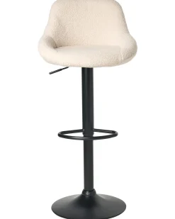 Sæt af 2 barstole MEDULIN Boucle Lys Beige