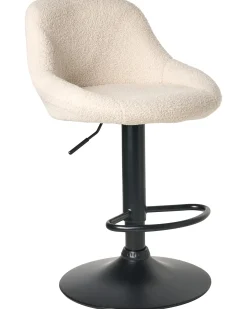 Sæt af 2 barstole MEDULIN Boucle Lys Beige
