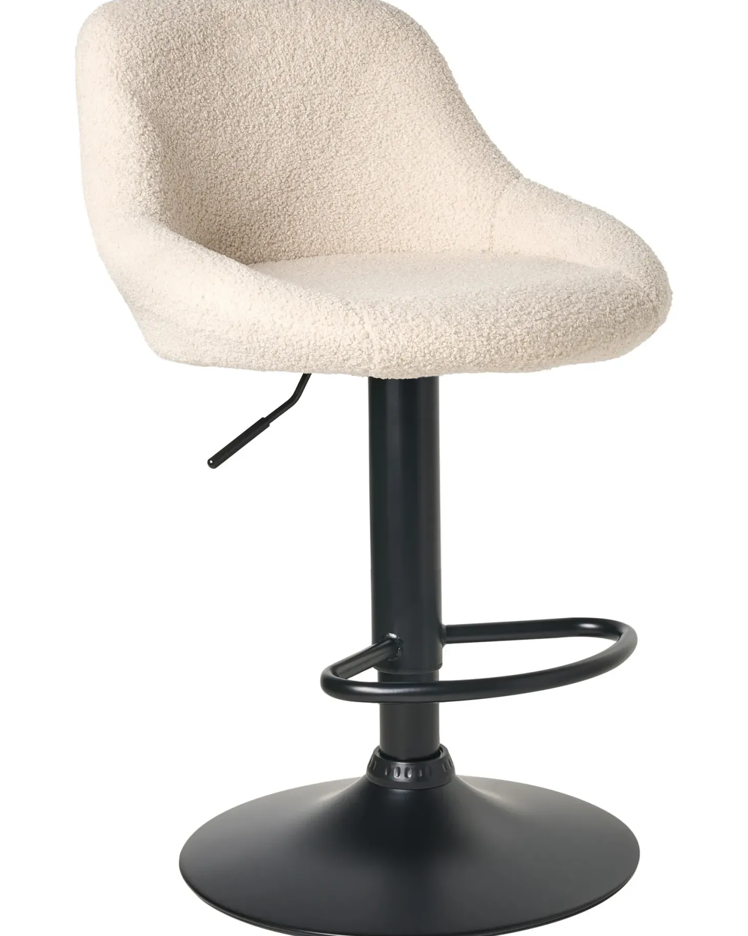 Sæt af 2 barstole MEDULIN Boucle Lys Beige