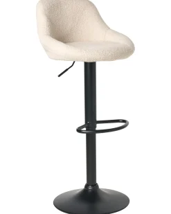 Sæt af 2 barstole MEDULIN Boucle Lys Beige