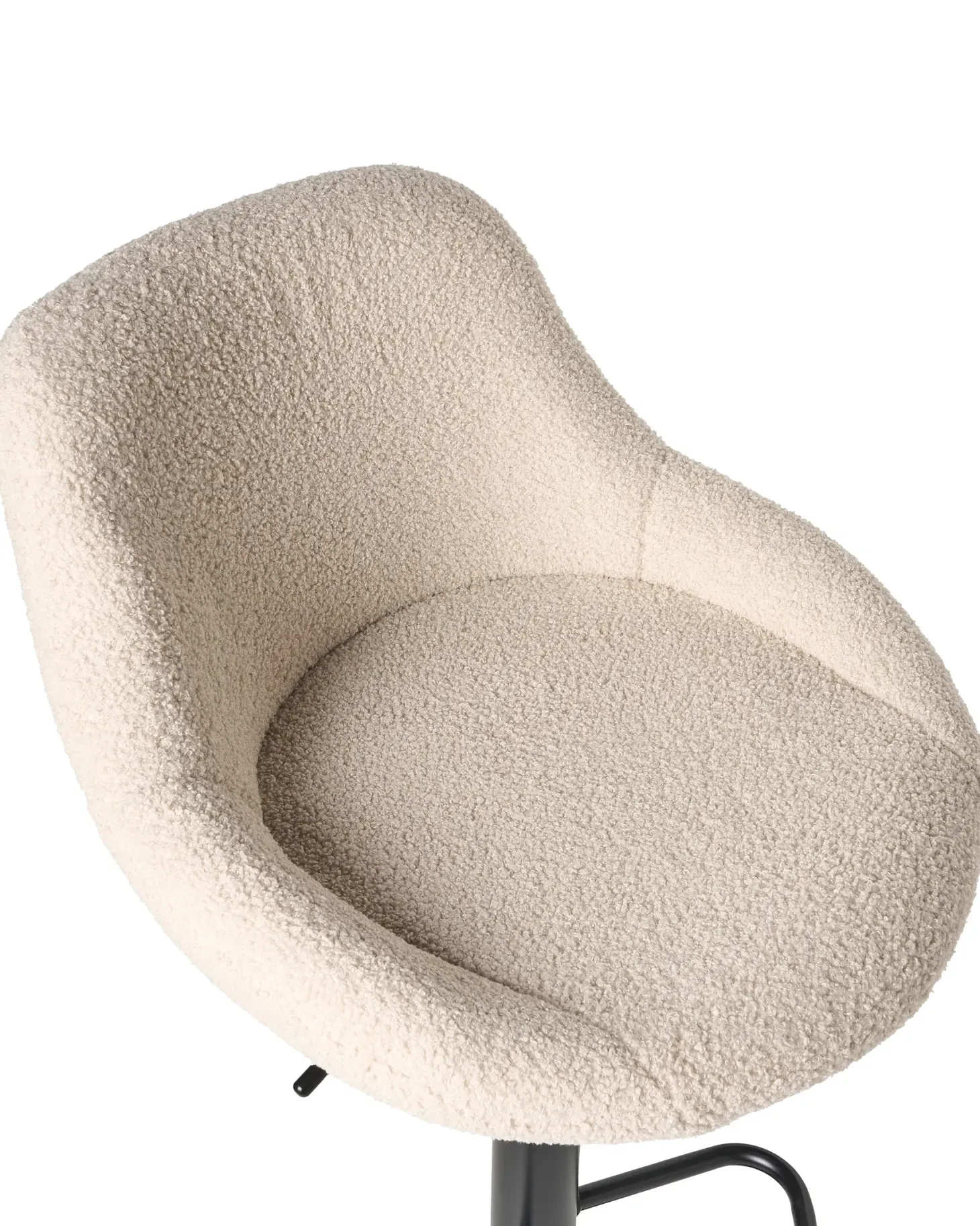 Sæt af 2 barstole MEDULIN Boucle Lys Beige