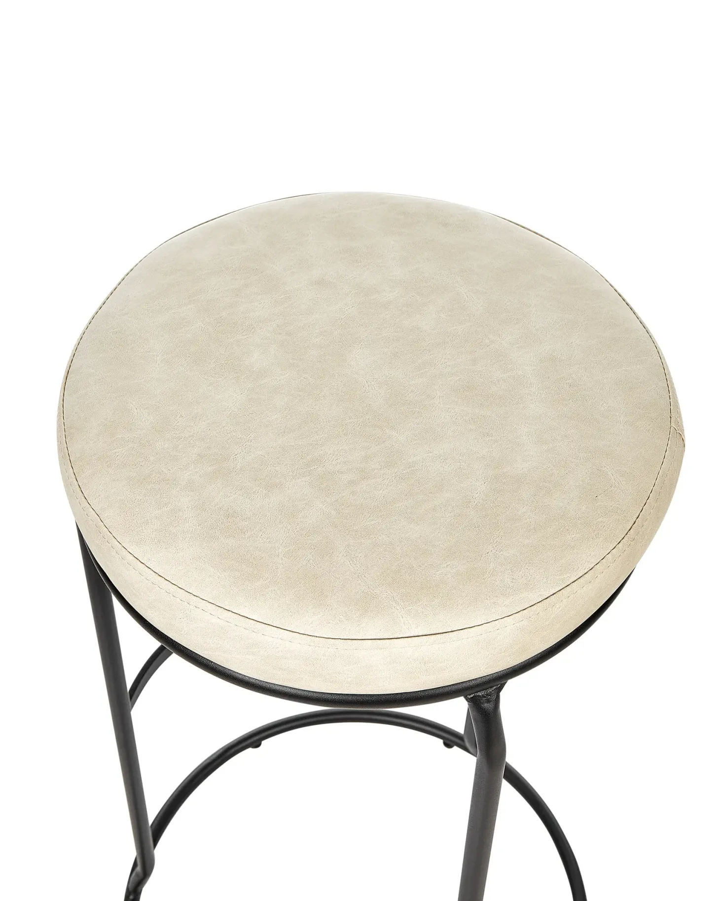 Sæt af 2 barstole MILROY Kunstlæder Lys Beige