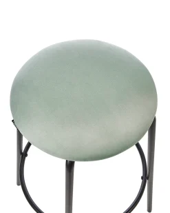 Sæt af 2 barstole MORTON Velour Mintgrøn