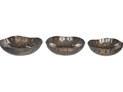 Sæt af 3 dekorative skåle PINANG Metal Messing