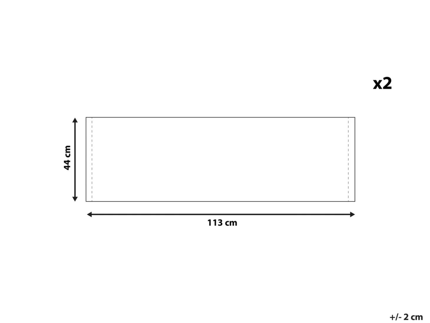 Sæt af 2 erstatningsbetræk til liggestol ANZIO/AVELLINO 113 x 44 cm Multifarvet