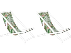 Sæt af 2 erstatningsbetræk til liggestol ANZIO/AVELLINO 113 x 44 cm Multifarvet