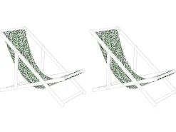 Sæt af 2 erstatningsbetræk til liggestol ANZIO/AVELLINO 113 x 44 cm Grøn