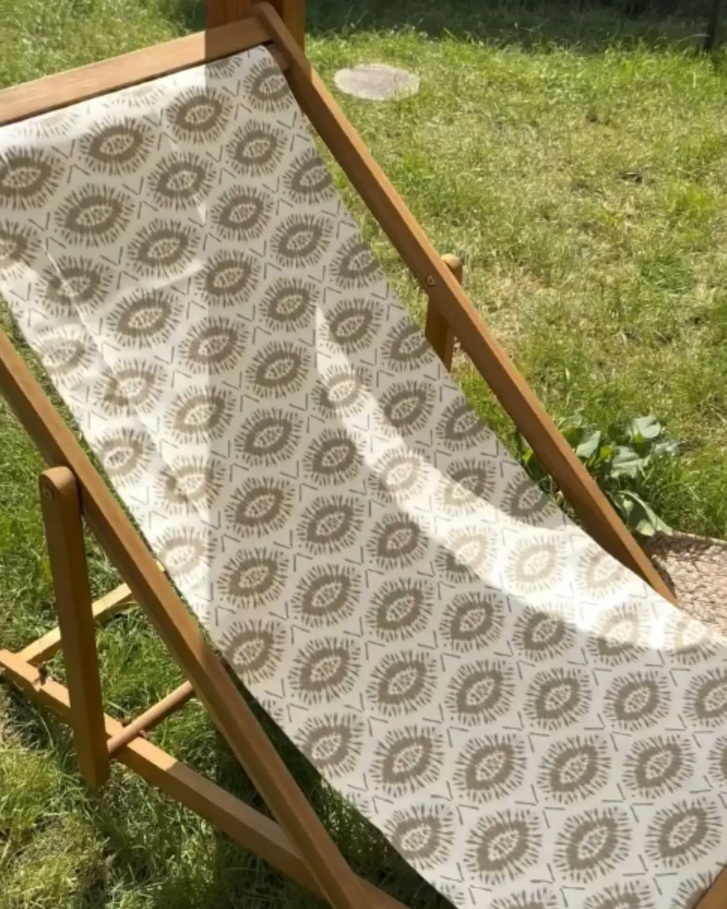 Sæt af 2 erstatningsbetræk til liggestol ANZIO/AVELLINO 113 x 44 cm Sand Beige