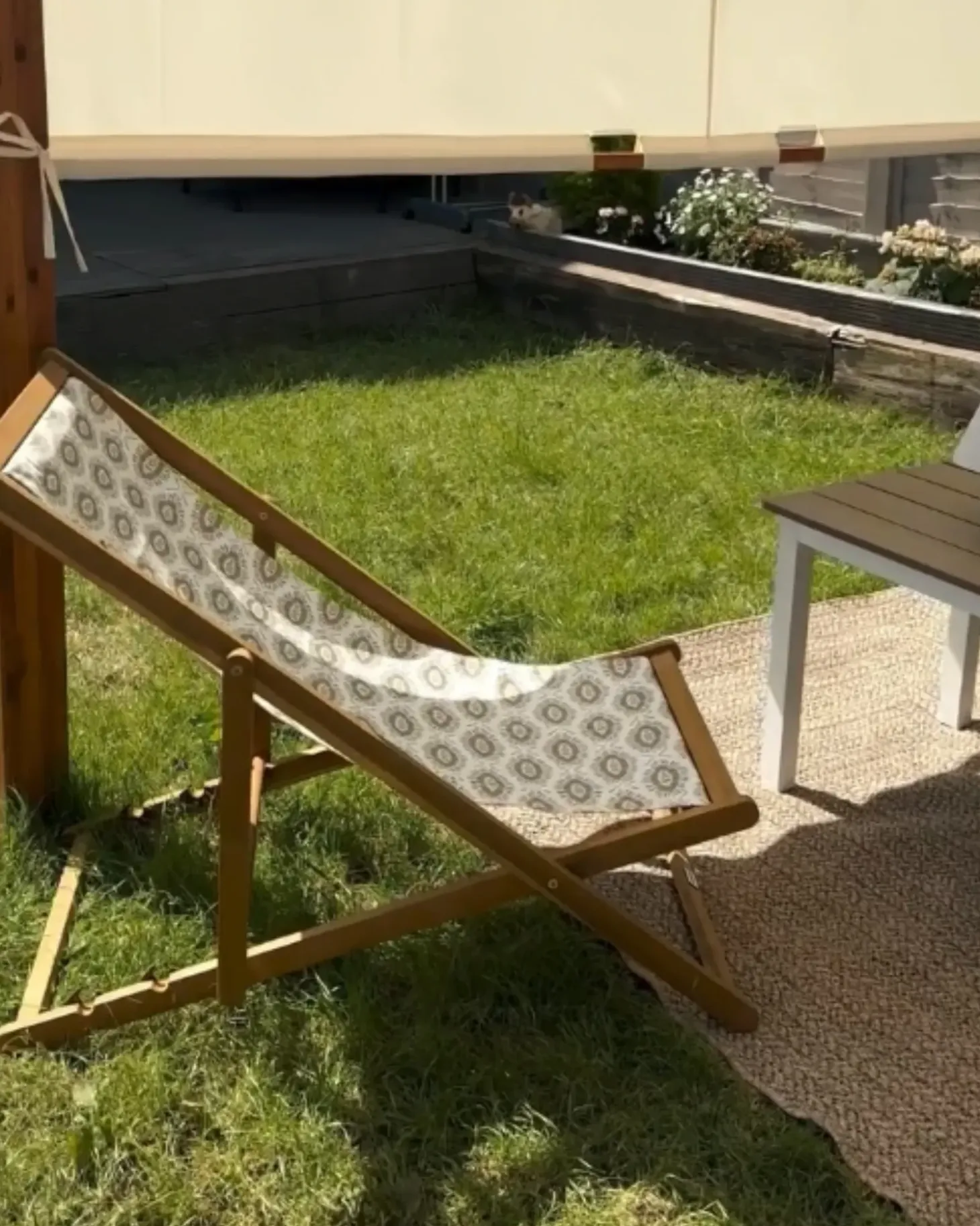 Sæt af 2 erstatningsbetræk til liggestol ANZIO/AVELLINO 113 x 44 cm Sand Beige