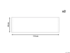 Sæt af 2 erstatningsbetræk til liggestol ANZIO/AVELLINO 113 x 44 cm Multifarvet