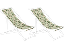 Sæt af 2 erstatningsbetræk til liggestol ANZIO/AVELLINO 113 x 44 cm Lyserød