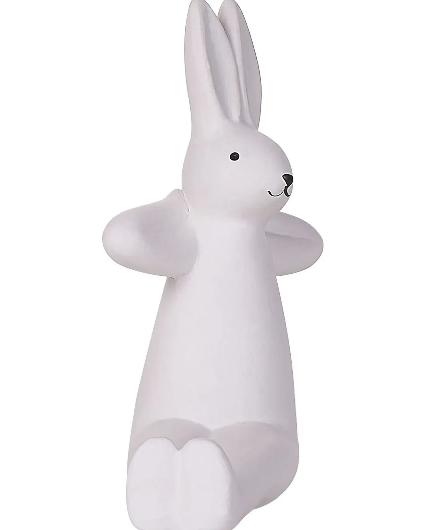 Sæt af 3 figurer Hare BREST Keramik Hvid