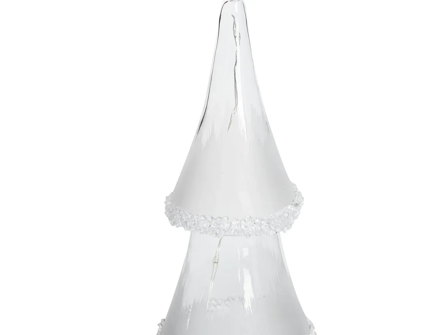Sæt af 3 figurer LED KIERINKI Juletræ 22/27/33 cm Hvid