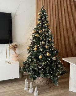 Sæt af 3 figurer LED KIERINKI Juletræ 22/27/33 cm Hvid