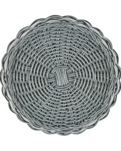Sæt af 3 flet kurve til planter GEFIRA 31/39/49 cm Grå PE-rattan