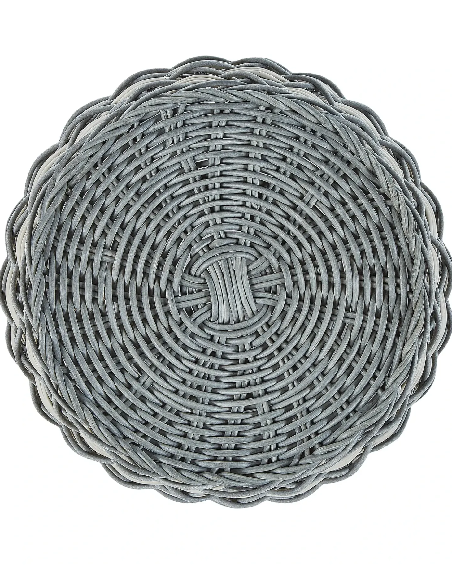 Sæt af 3 flet kurve til planter GEFIRA 31/39/49 cm Grå PE-rattan