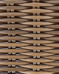 Sæt af 2 flet kurve til planter ORMOS 53/59 cm Brun PE-rattan