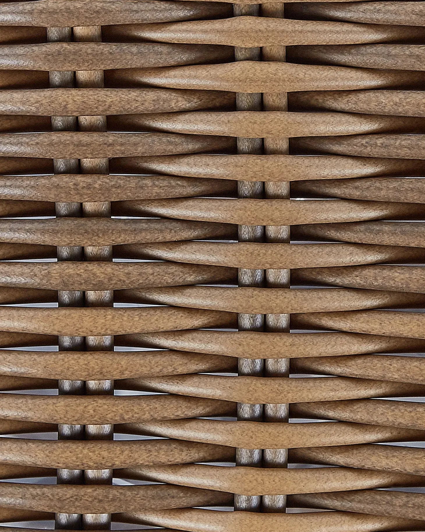 Sæt af 2 flet kurve til planter ORMOS 53/59 cm Brun PE-rattan