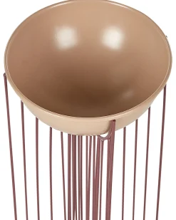 Sæt af 2 forhøjede plantekrukker FICARIA Metal 22 cm Lyserød