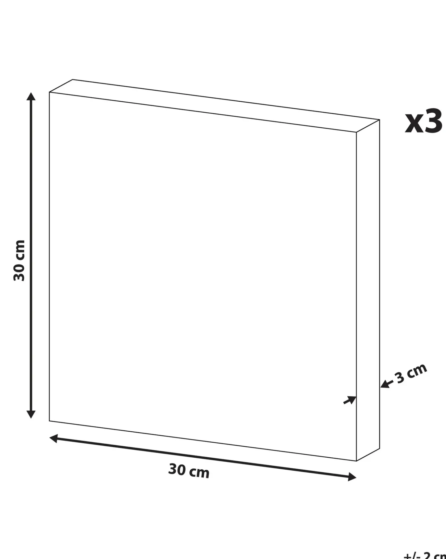 Sæt af 3 fotorammer MENAKA Dyre motiv 30 x 30 cm Multifarvet