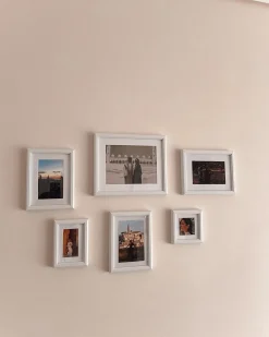 Sæt af 6 fotorammer ZINARE Landskab Hvid