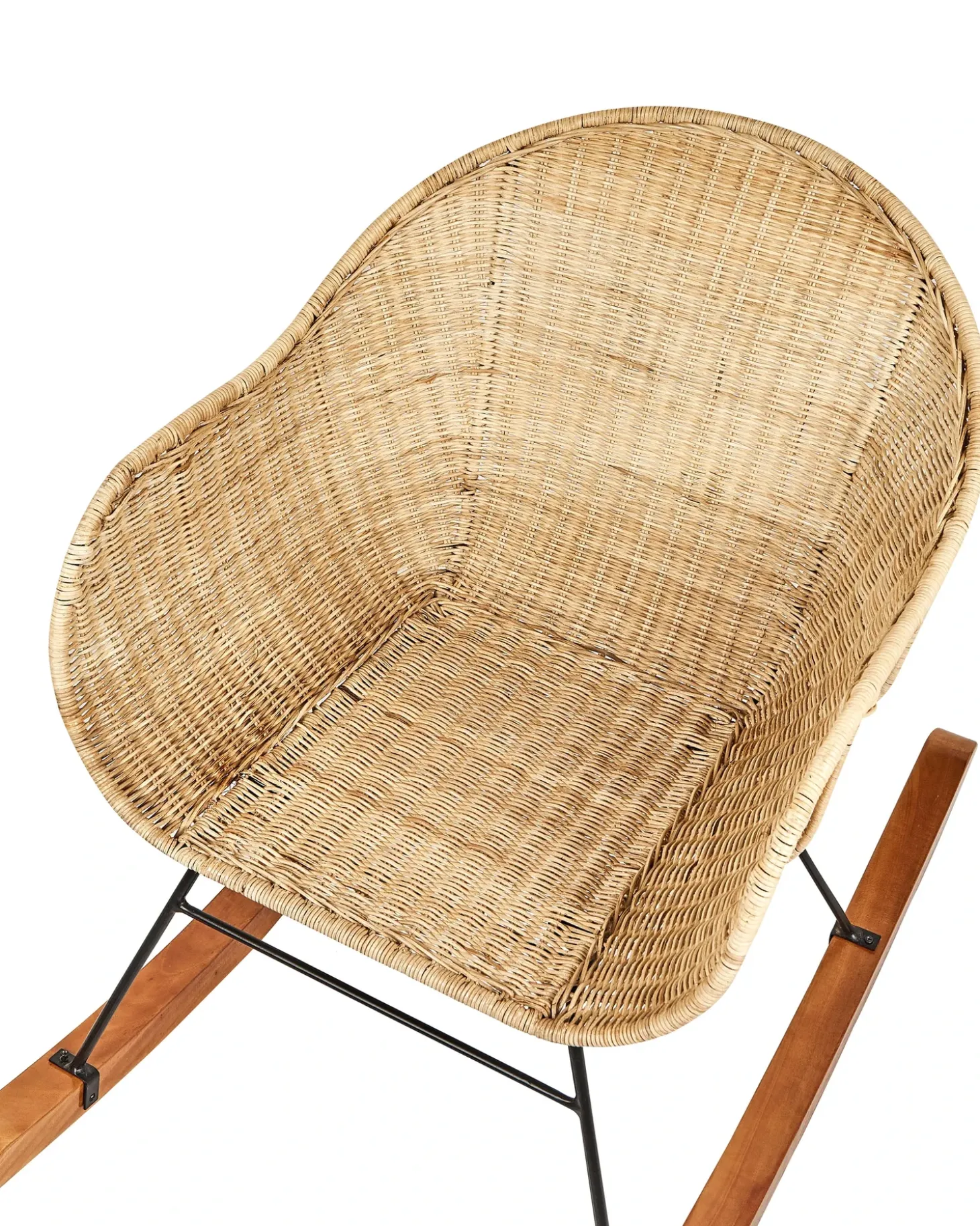 Sæt af 2 gyngestole LAVINIO Rattan Naturlig