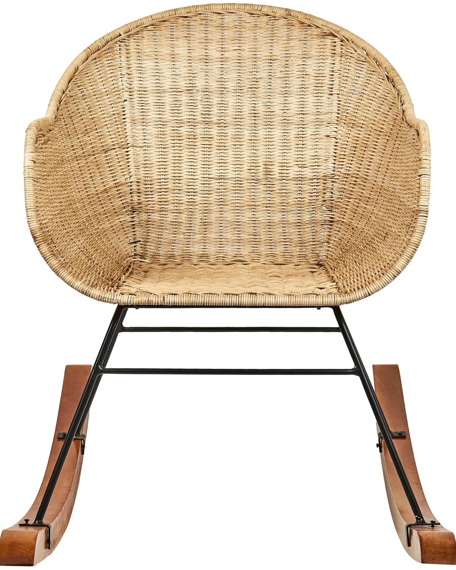 Sæt af 2 gyngestole LAVINIO Rattan Naturlig