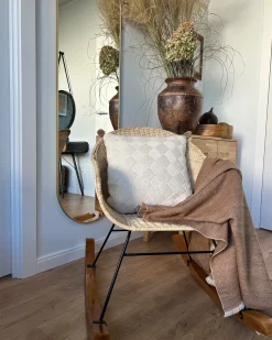 Sæt af 2 gyngestole LAVINIO Rattan Naturlig