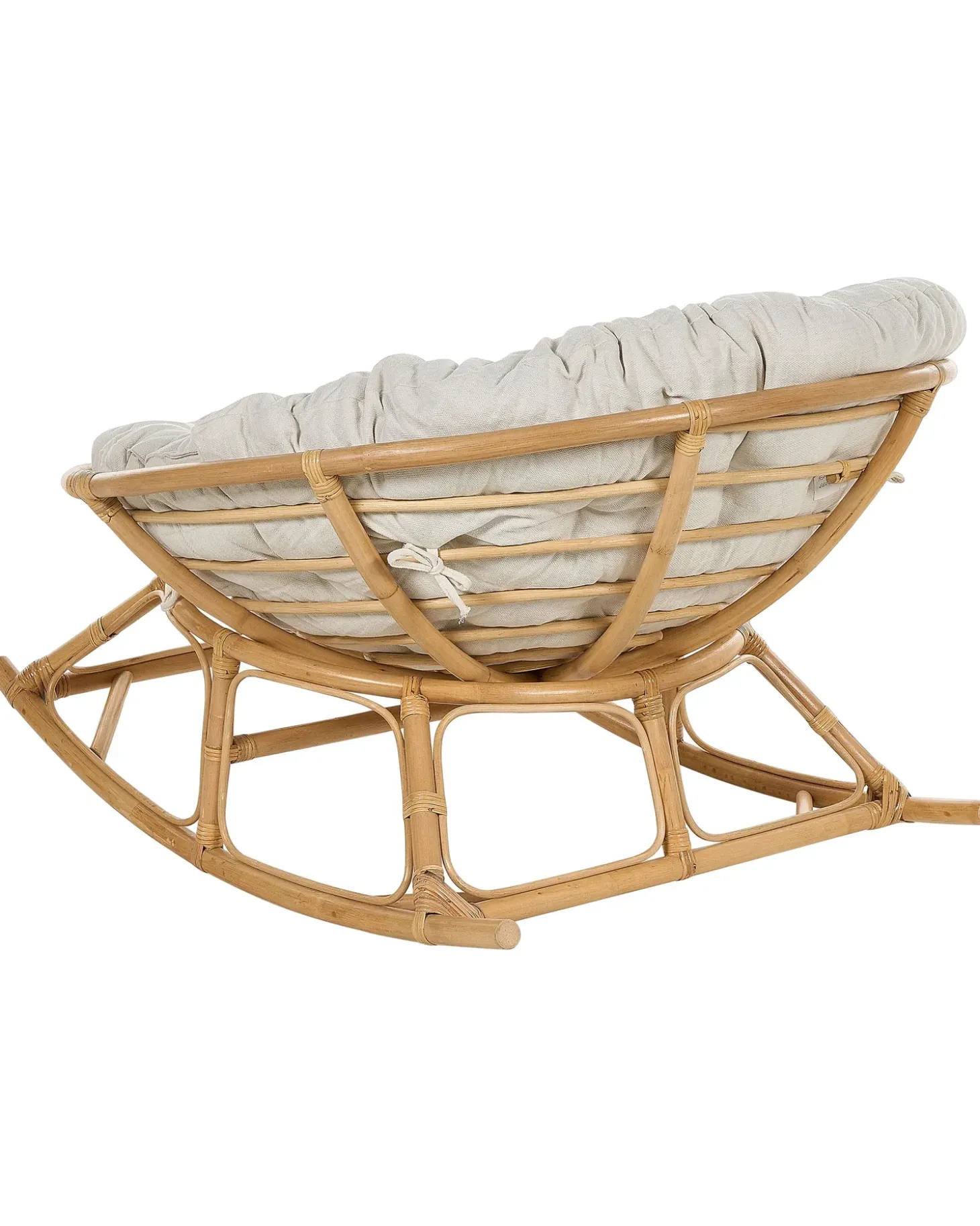 Sæt af 2 gyngestole ORVIETO Rattan Naturlig