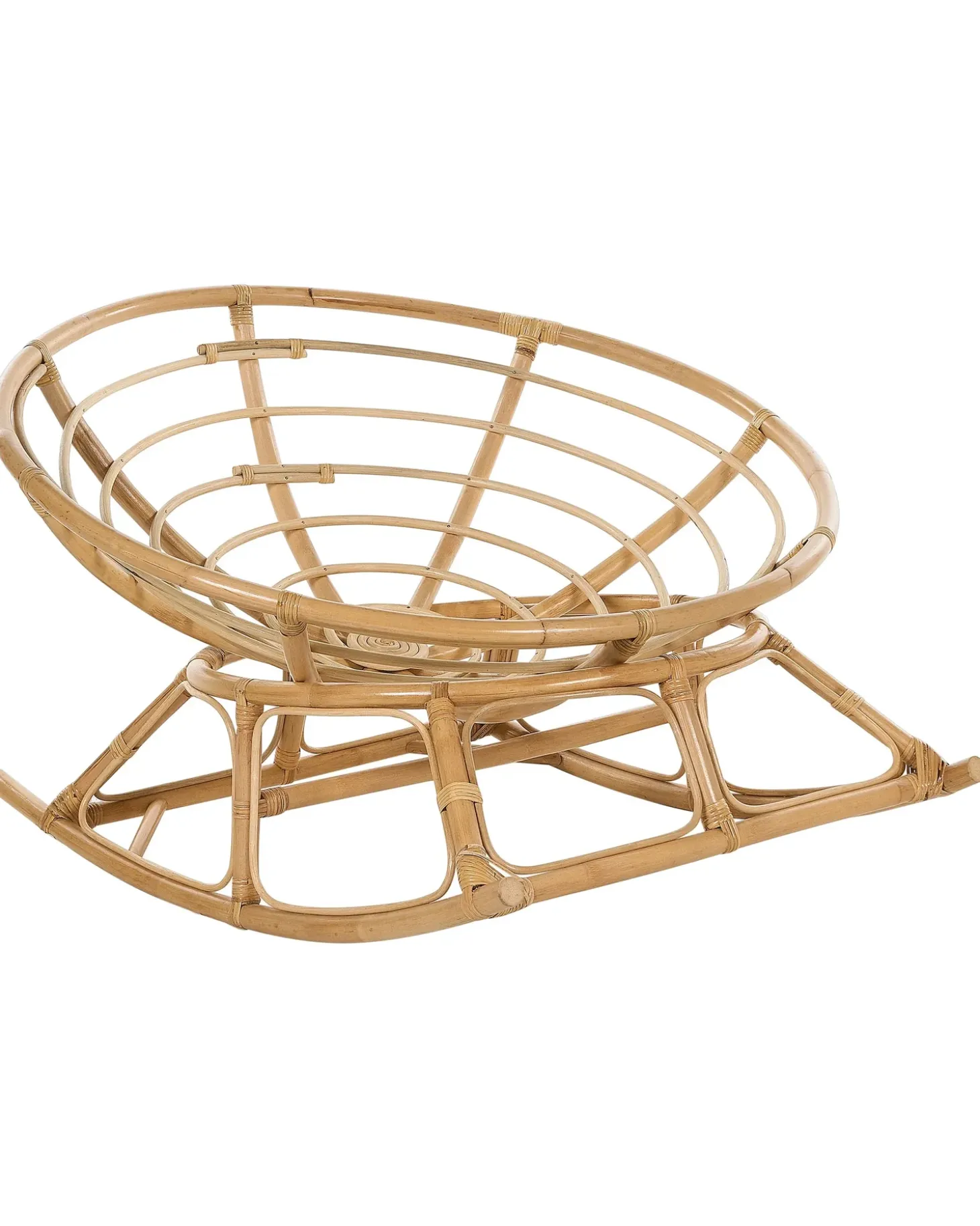 Sæt af 2 gyngestole ORVIETO Rattan Naturlig