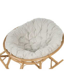 Sæt af 2 gyngestole ORVIETO Rattan Naturlig