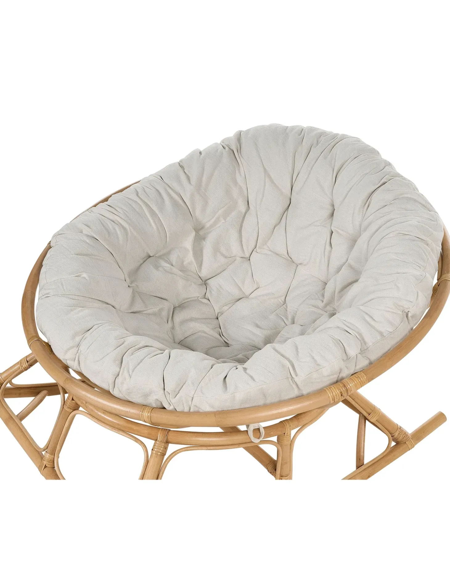 Sæt af 2 gyngestole ORVIETO Rattan Naturlig