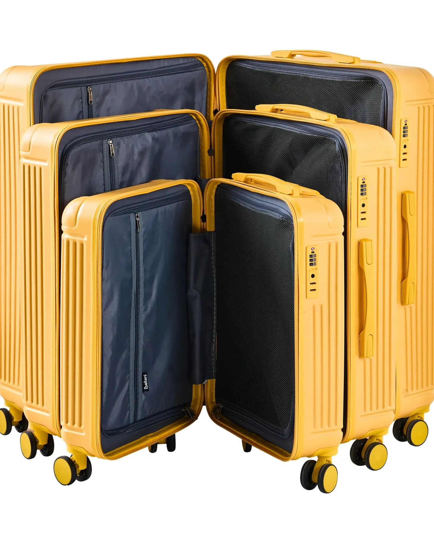 Sæt af 3 hardcase-kufferter MYNTIS Gul