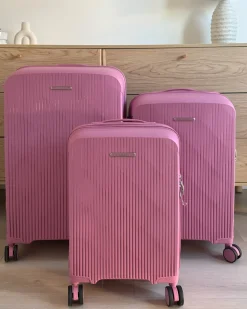 Sæt af 3 hardcase-kufferter TONSAI Lyserød