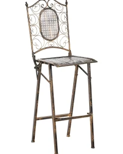 Sæt af 2 have barstole BORMIO Foldbar Metal Sort