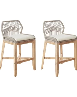 Sæt af 2 have barstole TALAMONE Akacietræ Beige