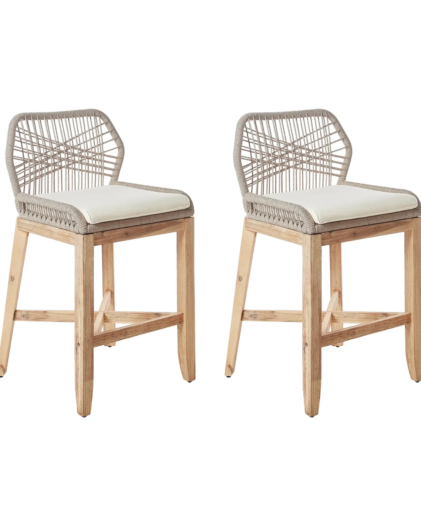 Sæt af 2 have barstole TALAMONE Akacietræ Beige