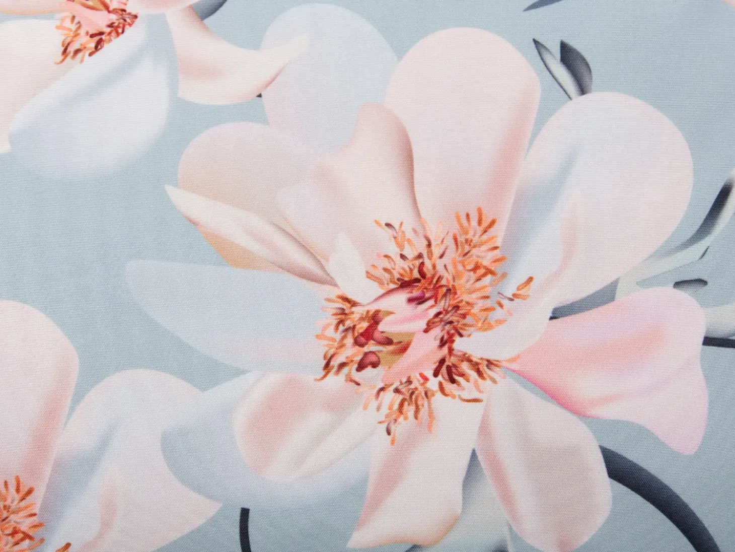 Sæt af 2 havehynder APRICALE Blomstermønster 45 x 45 cm Blå