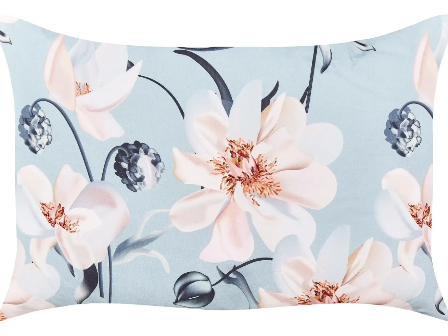 Sæt af 2 havehynder APRICALE Blomstermønster 40 x 60 cm Blå