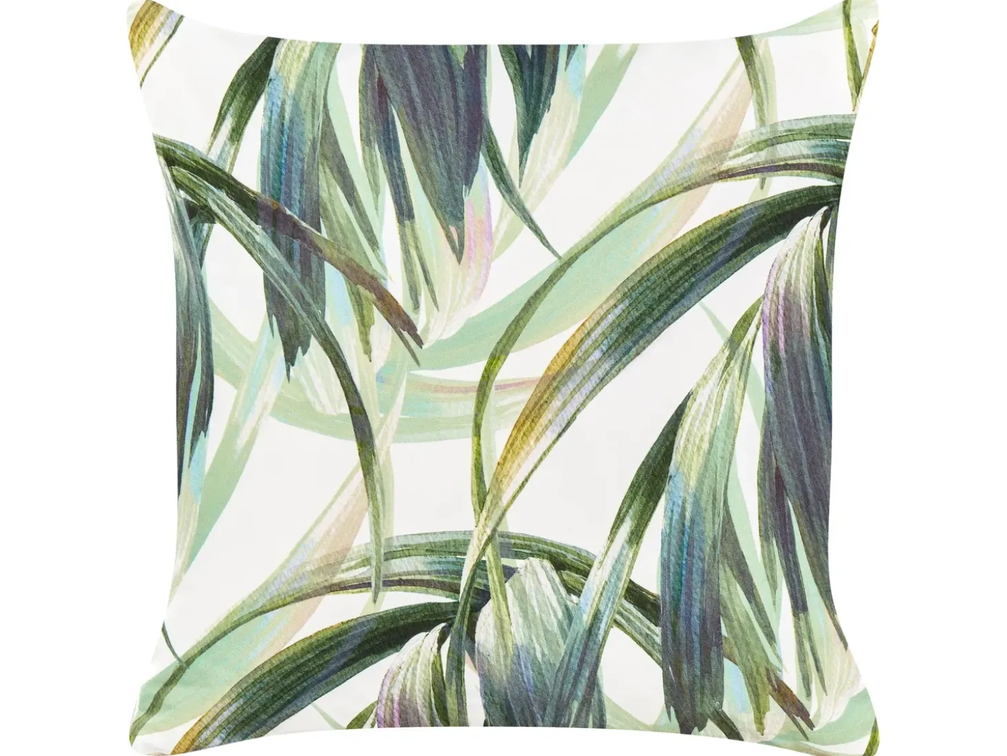Sæt af 2 havehynder CALDERINA Plante mønster 45 x 45 cm Grøn