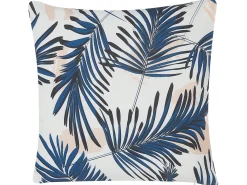 Sæt af 2 havehynder ELATI Plante mønster 45 x 45 cm Navy Blå