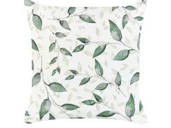 Sæt af 2 havehynder FLYLEAF Plante mønster 45 x 45 cm Grøn