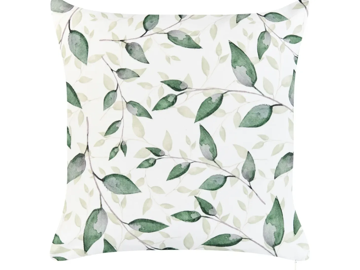 Sæt af 2 havehynder FLYLEAF Plante mønster 45 x 45 cm Grøn