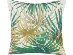 Sæt af 2 havehynder GAIANA Plante mønster 45 x 45 cm Grøn