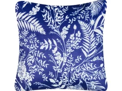 Sæt af 2 havehynder GLIMMER Plante mønster 45 x 45 cm Blå