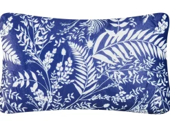 Sæt af 2 havehynder GLIMMER Plante mønster 30 x 50 cm Blå