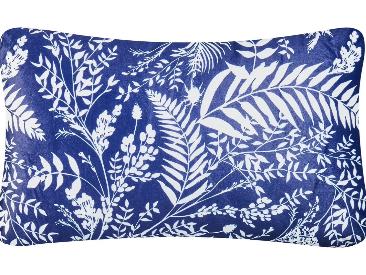 Sæt af 2 havehynder GLIMMER Plante mønster 30 x 50 cm Blå