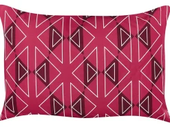 Sæt af 2 havehynder MEZZANO Geometrisk mønster 40 x 60 cm Fuchsia