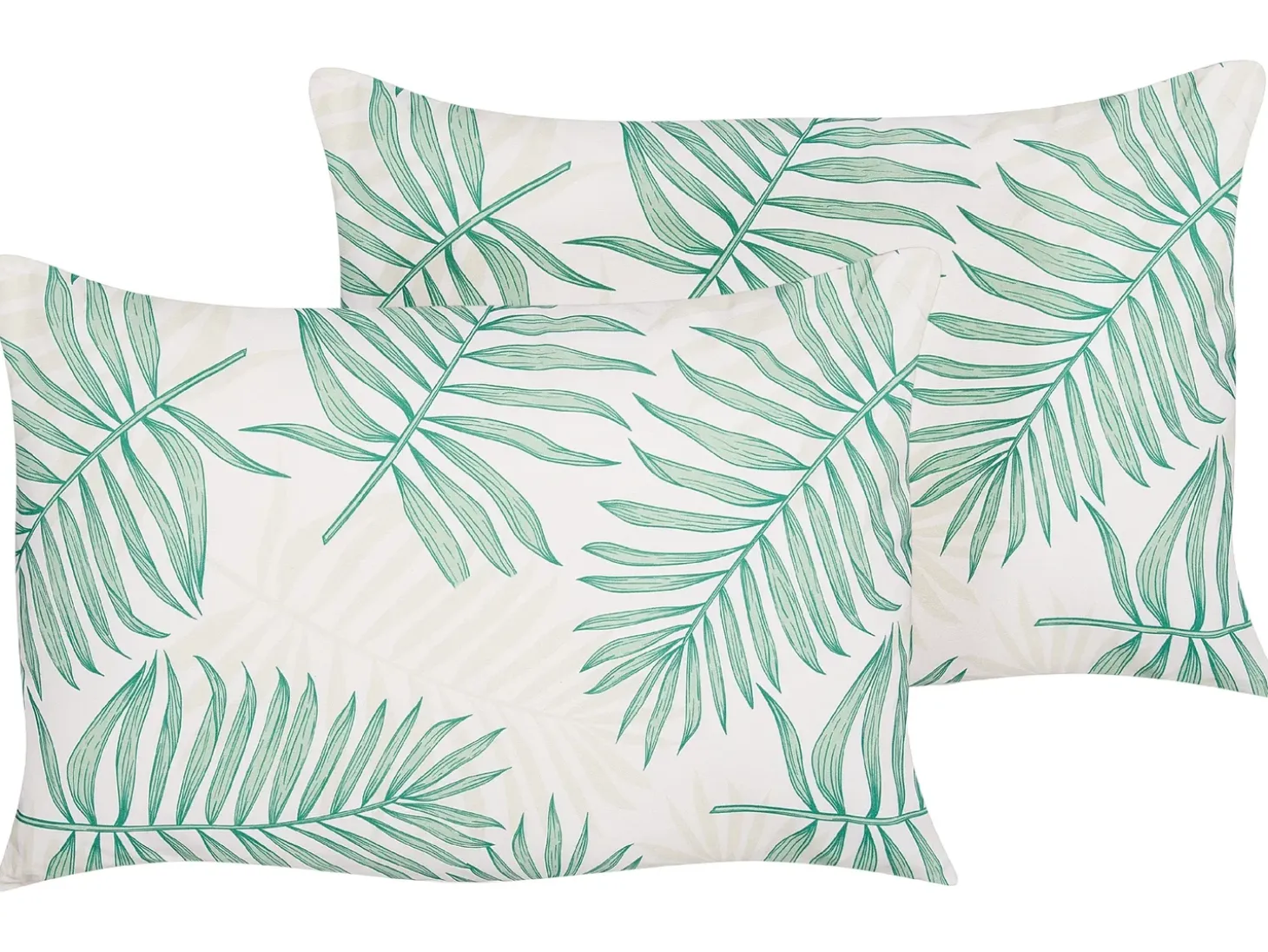 Sæt af 2 havehynder POGGIO Plante mønster 40 x 60 cm Grøn