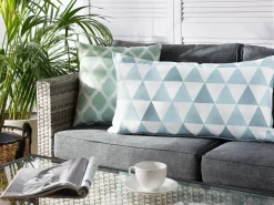 Sæt af 2 havehynder TRIFOS Geometrisk mønster 40 x 70 cm Blå
